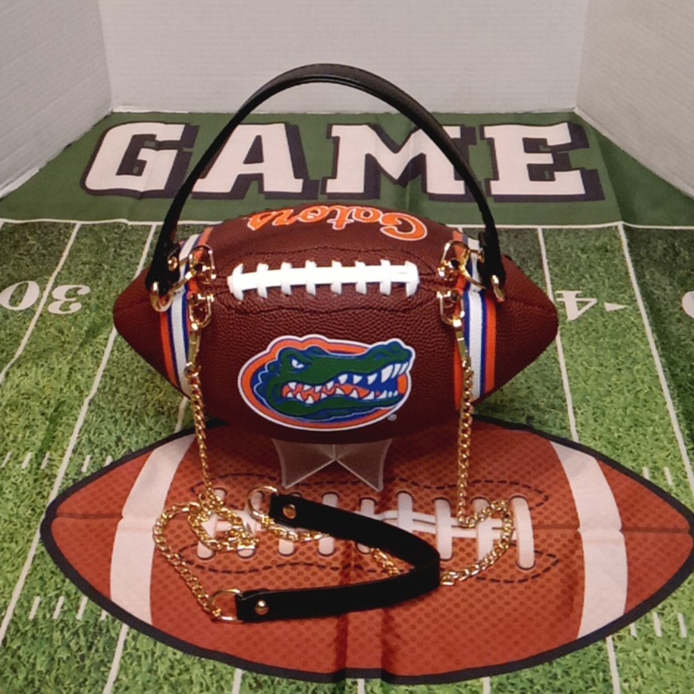 NWT LIMITED EDITION HANDMADE NCAA FLORIDA GATORS π Football Bag π - Picture 3 of 17